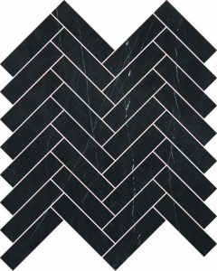 Pietra Grey Herring Bone Marble Mosaics